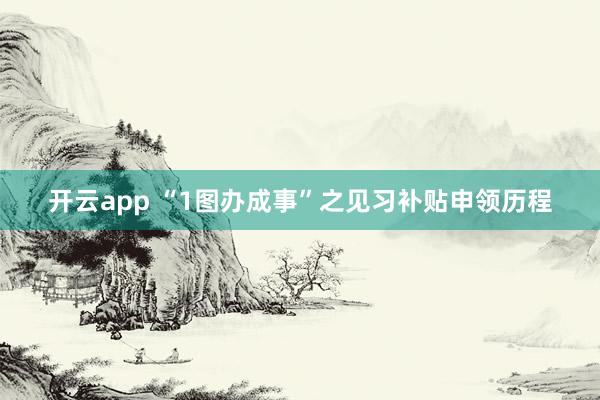 开云app “1图办成事”之见习补贴申领历程