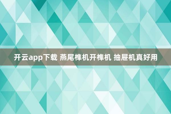 开云app下载 燕尾榫机开榫机 抽屉机真好用